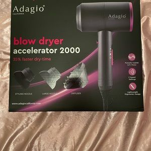 Adagio Blow Dryer with Attachments - New